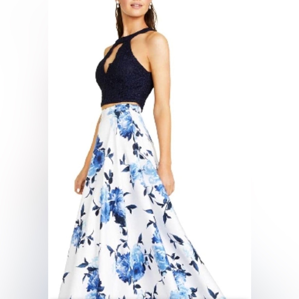 City Studio Juniors Floral Flyaway Two Piece Dress NWT Size 4